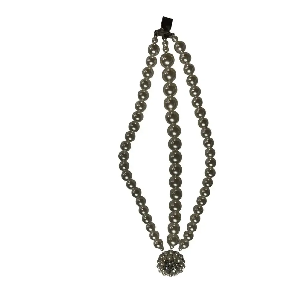 3 Strand Faux Pearl Bracelet Crystal Pearl Statement Elegant Hollywood Glam